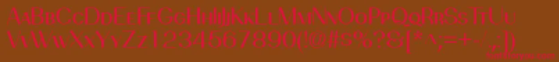 PassionsanspdbgRegularsmal Font – Red Fonts on Brown Background