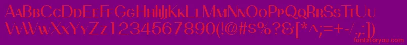 PassionsanspdbgRegularsmal Font – Red Fonts on Purple Background