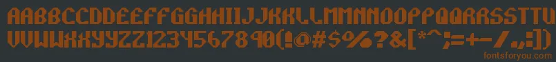 Шрифт RocketPropelled – коричневые шрифты на чёрном фоне