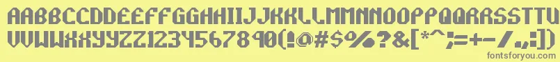 RocketPropelled Font – Gray Fonts on Yellow Background