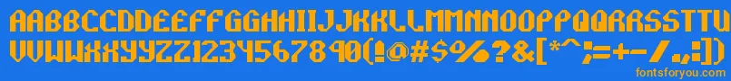 RocketPropelled Font – Orange Fonts on Blue Background