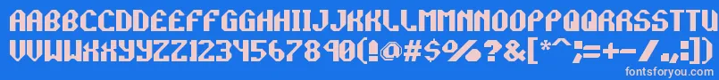 RocketPropelled Font – Pink Fonts on Blue Background
