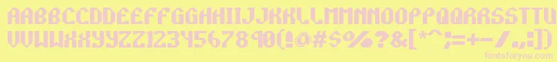 RocketPropelled Font – Pink Fonts on Yellow Background