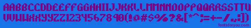 RocketPropelled Font – Purple Fonts on Blue Background