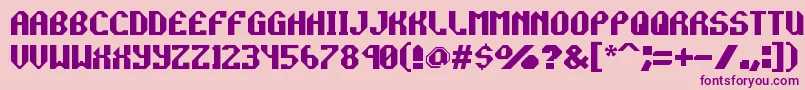 RocketPropelled Font – Purple Fonts on Pink Background