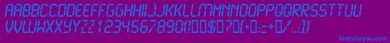 More about Lcd2b Font Lcd2b Font – Blue Fonts on Purple Background