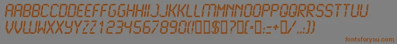 Lcd2b Font – Brown Fonts on Gray Background