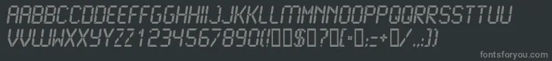 Lcd2b Font – Gray Fonts on Black Background