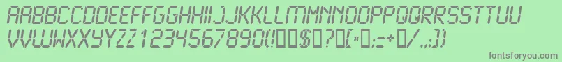 Lcd2b Font – Gray Fonts on Green Background