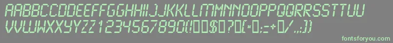 Lcd2b Font – Green Fonts on Gray Background