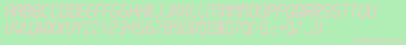 Lcd2b Font – Pink Fonts on Green Background