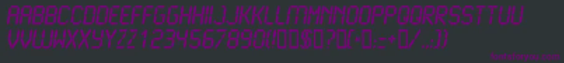 Lcd2b Font – Purple Fonts on Black Background