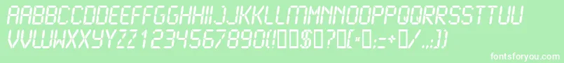 Lcd2b Font – White Fonts on Green Background