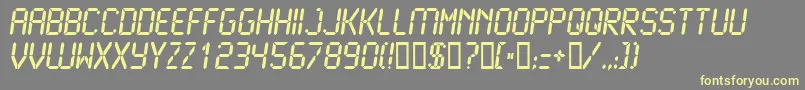 Lcd2b Font – Yellow Fonts on Gray Background