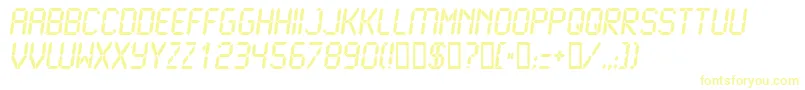 Lcd2b Font – Yellow Fonts on White Background