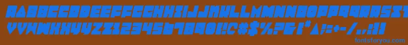 LoboTommyConditalic Font – Blue Fonts on Brown Background