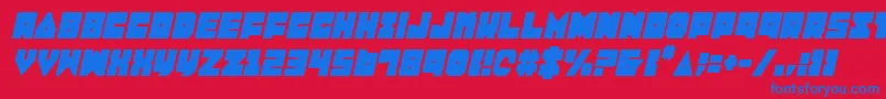 LoboTommyConditalic Font – Blue Fonts on Red Background