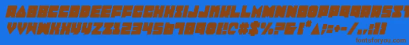 LoboTommyConditalic Font – Brown Fonts on Blue Background
