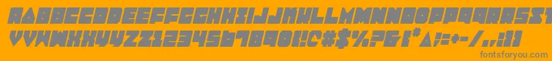 LoboTommyConditalic-Schriftart – Graue Schriften auf orangefarbenem Hintergrund