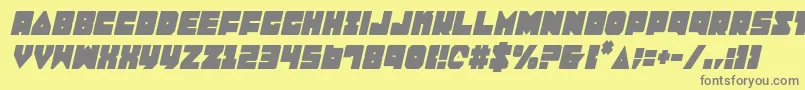 LoboTommyConditalic-Schriftart – Graue Schriften auf gelbem Hintergrund