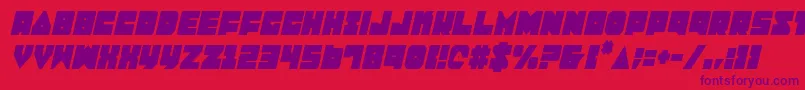 LoboTommyConditalic Font – Purple Fonts on Red Background