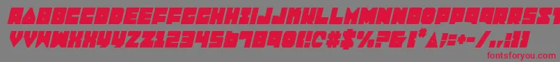 LoboTommyConditalic Font – Red Fonts on Gray Background