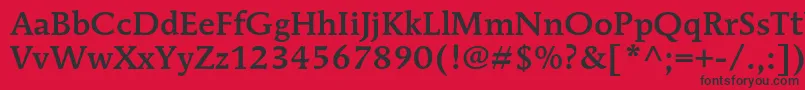 MendozaromanstdMedium Font – Black Fonts on Red Background