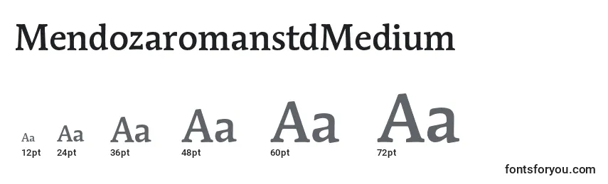 Размеры шрифта MendozaromanstdMedium