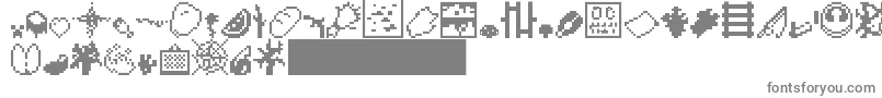 フォントMinecraft10 – 白い背景に灰色の文字