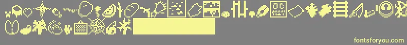 Minecraft10-Schriftart – Gelbe Schriften auf grauem Hintergrund