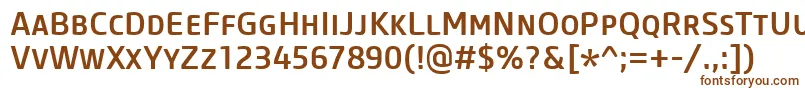 Шрифт CoreSansMSc55Medium – коричневые шрифты на белом фоне