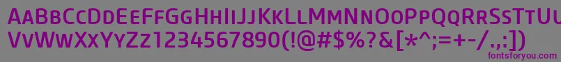 CoreSansMSc55Medium Font – Purple Fonts on Gray Background