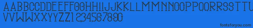 Шрифт SmgTugumuda – чёрные шрифты на синем фоне