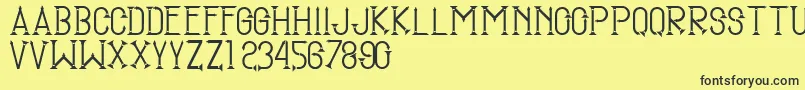 SmgTugumuda Font – Black Fonts on Yellow Background