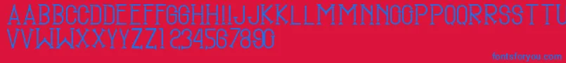SmgTugumuda Font – Blue Fonts on Red Background