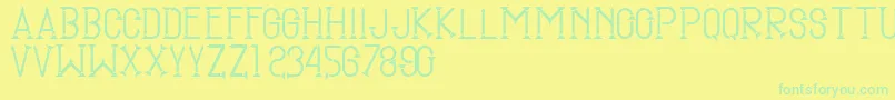 SmgTugumuda-fontti – vihreät fontit keltaisella taustalla