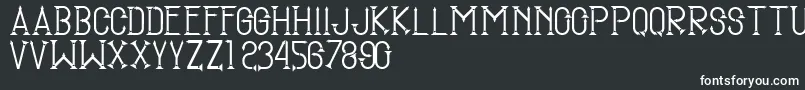 Шрифт SmgTugumuda – белые шрифты на чёрном фоне