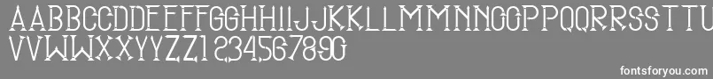 SmgTugumuda-Schriftart – Weiße Schriften auf grauem Hintergrund
