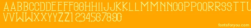 SmgTugumuda Font – Yellow Fonts on Orange Background