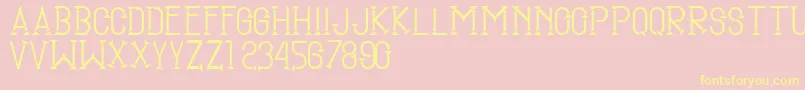 SmgTugumuda Font – Yellow Fonts on Pink Background