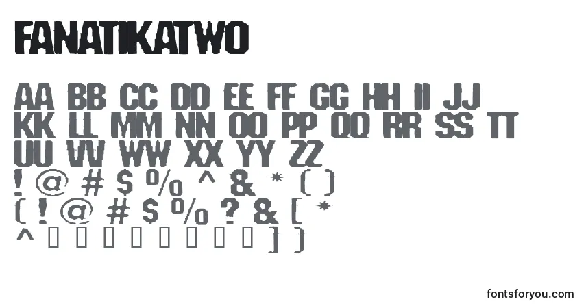 Fuente Fanatikatwo - alfabeto, números, caracteres especiales