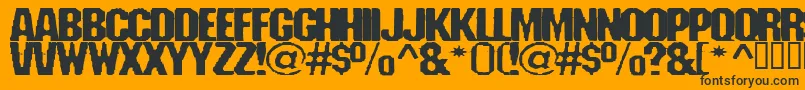 Fanatikatwo Font – Black Fonts on Orange Background