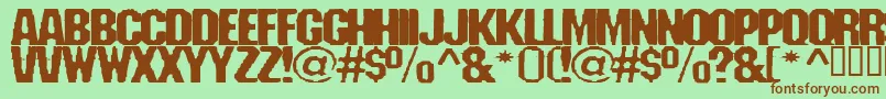 Fanatikatwo Font – Brown Fonts on Green Background