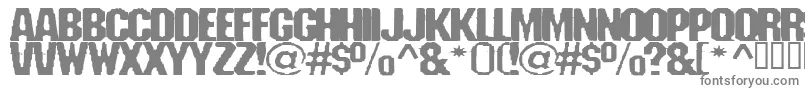 フォントFanatikatwo – 白い背景に灰色の文字