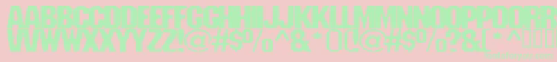 Fanatikatwo Font – Green Fonts on Pink Background