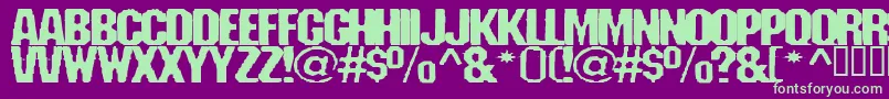 Fanatikatwo Font – Green Fonts on Purple Background