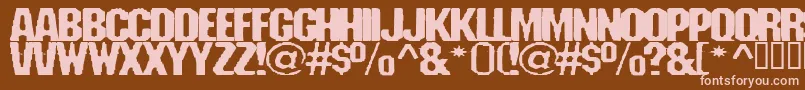 Fanatikatwo Font – Pink Fonts on Brown Background