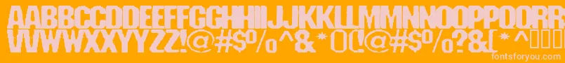 Fanatikatwo Font – Pink Fonts on Orange Background