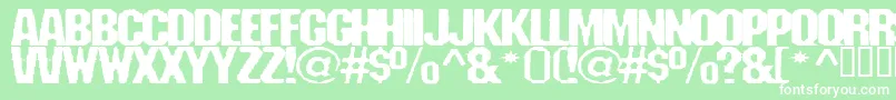 Fanatikatwo Font – White Fonts on Green Background