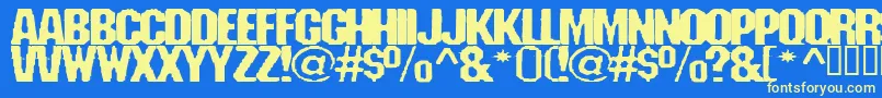 Fanatikatwo Font – Yellow Fonts on Blue Background